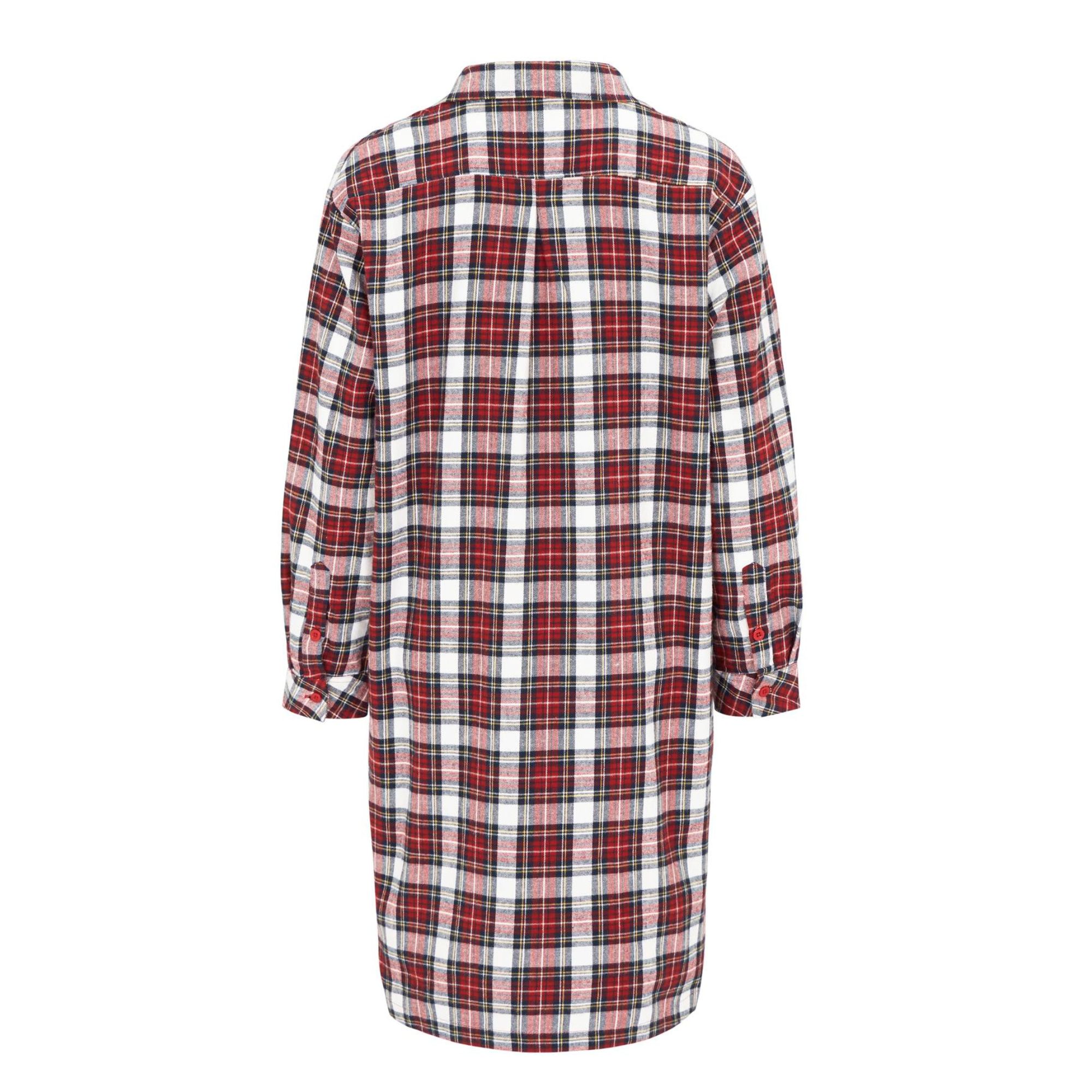 Nattskjorta Flanell Rutig Ruby Wine