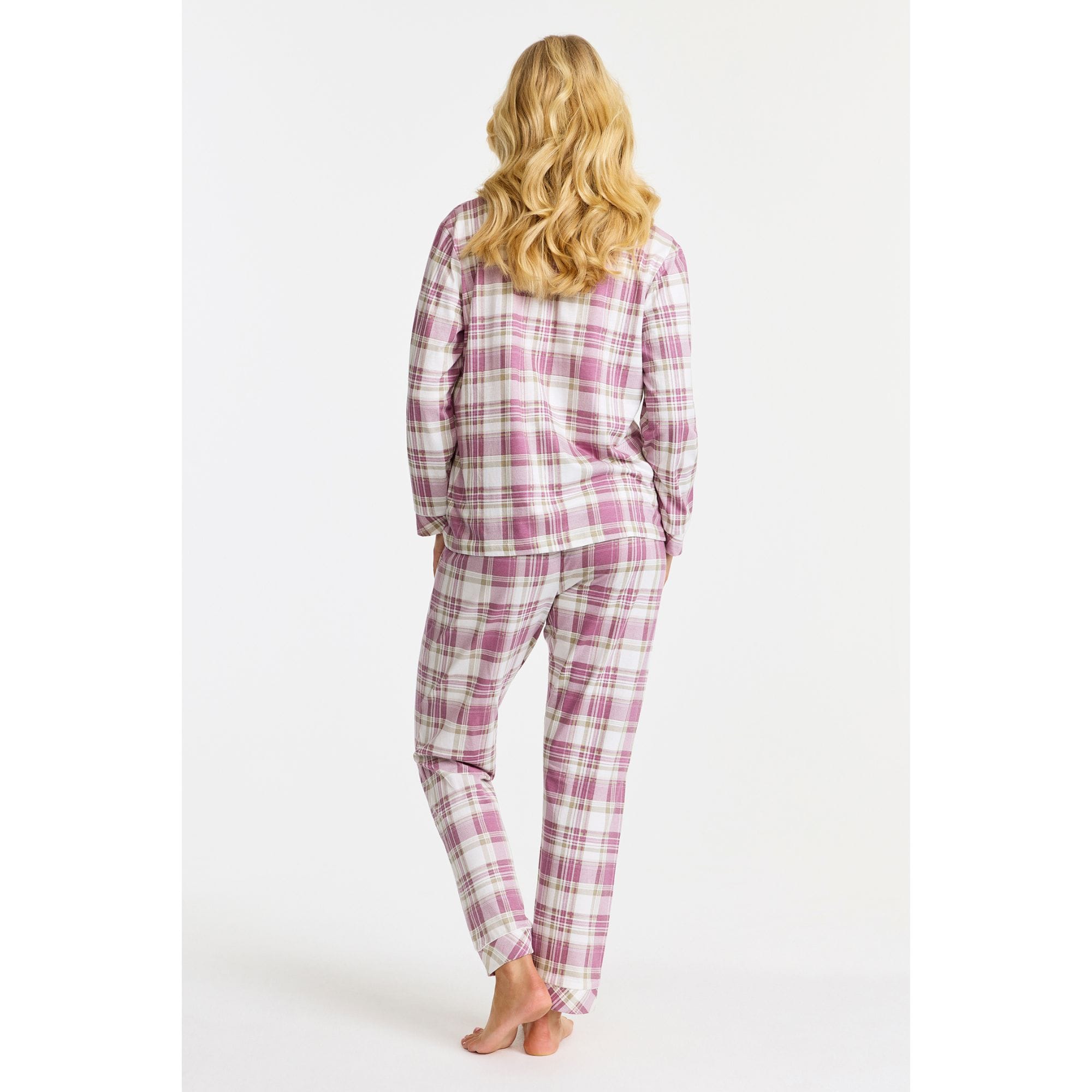 Pyjamas Bomull Rutig Heather