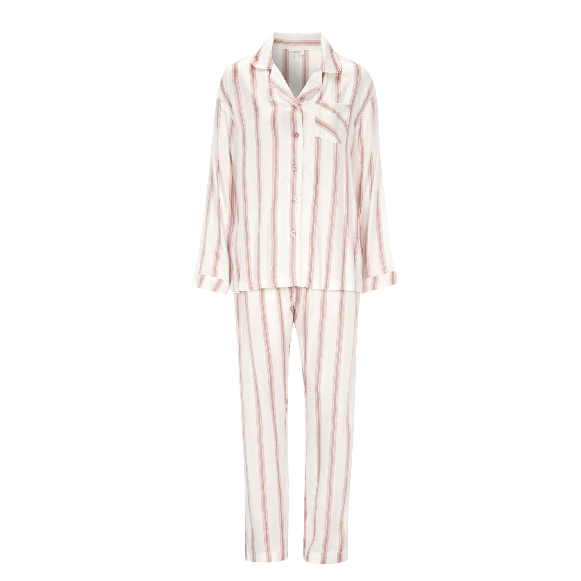 Pyjamas Viskos Stripe Light Heather