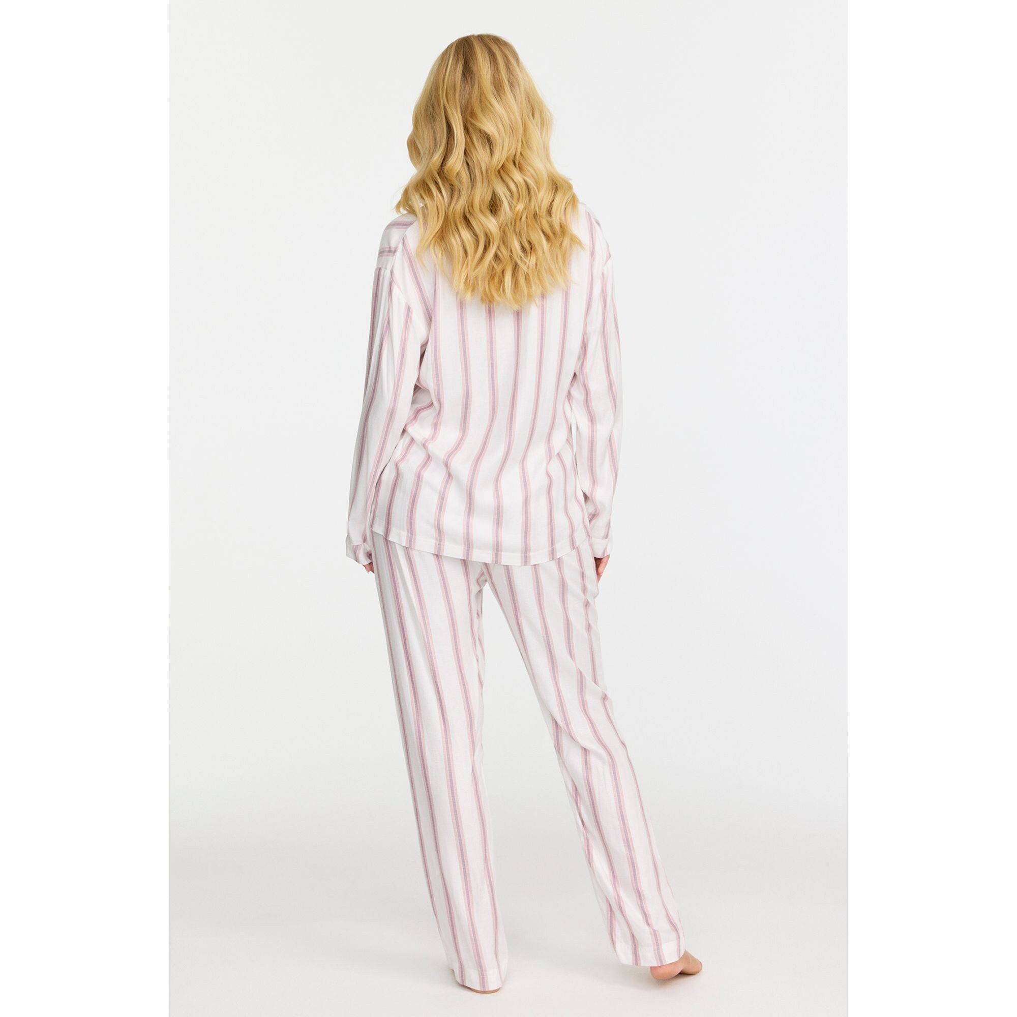 Pyjamas Viskos Stripe Light Heather