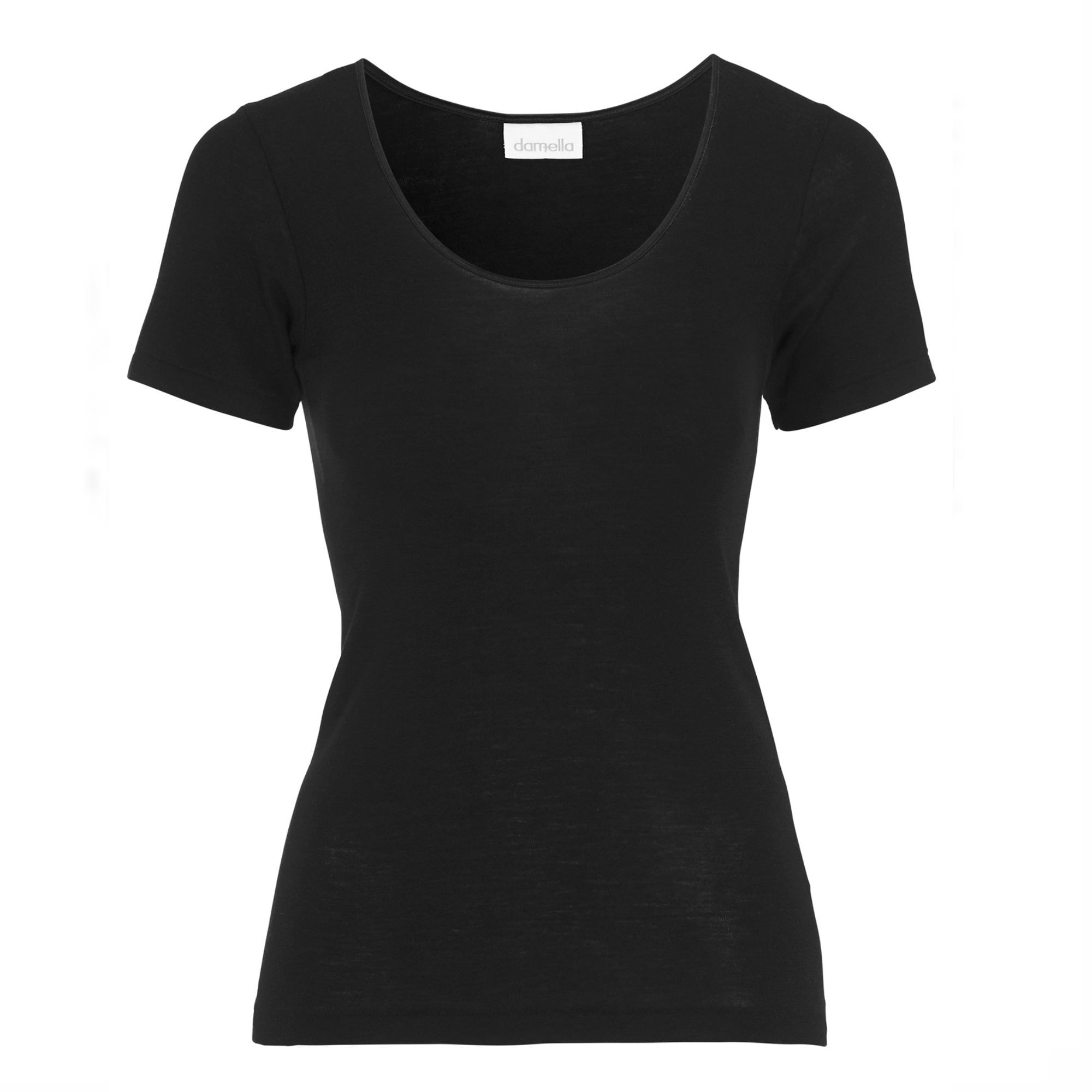 Knitted Wool/Silk Top Black