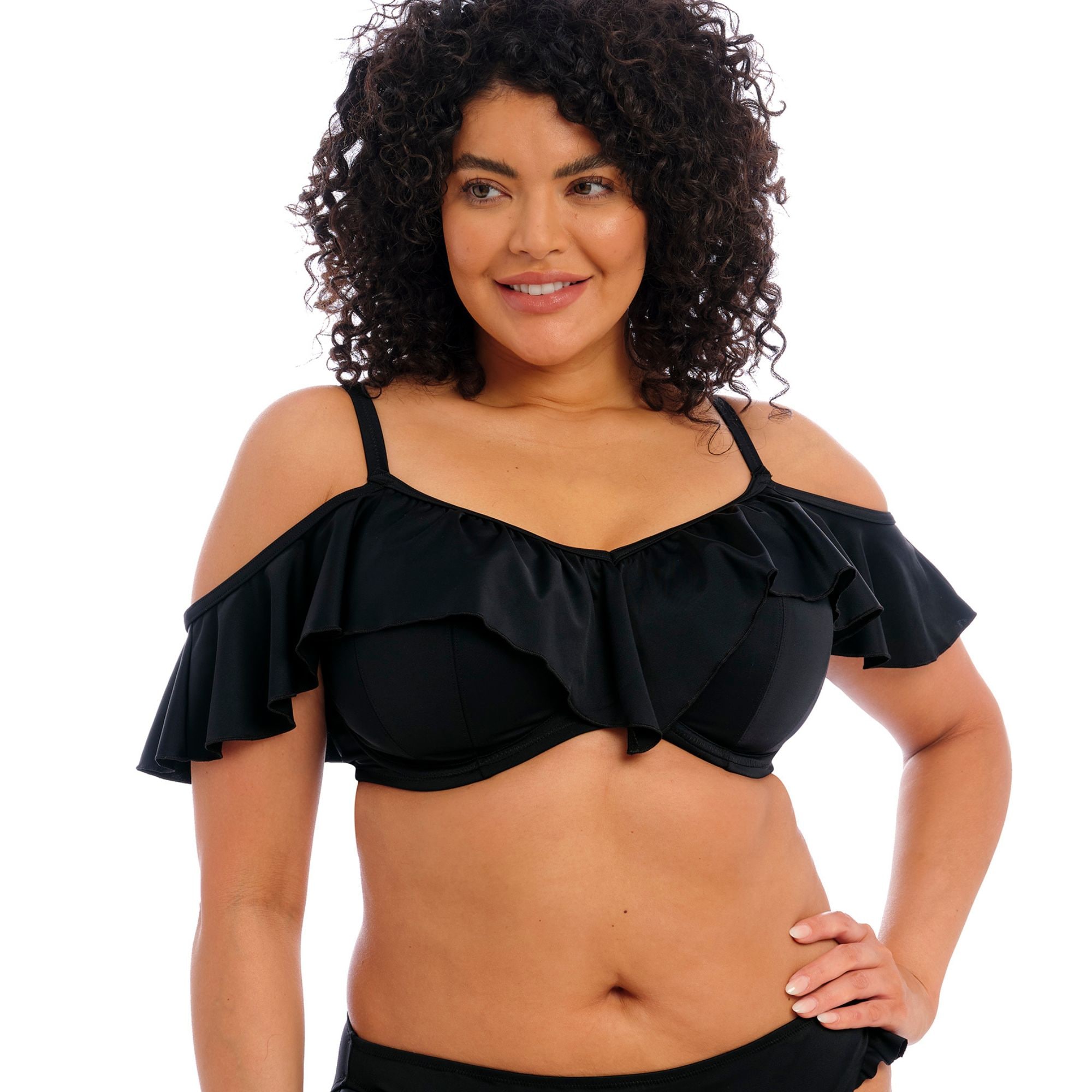 Plain Sailing Bikini-Bh Frill Black