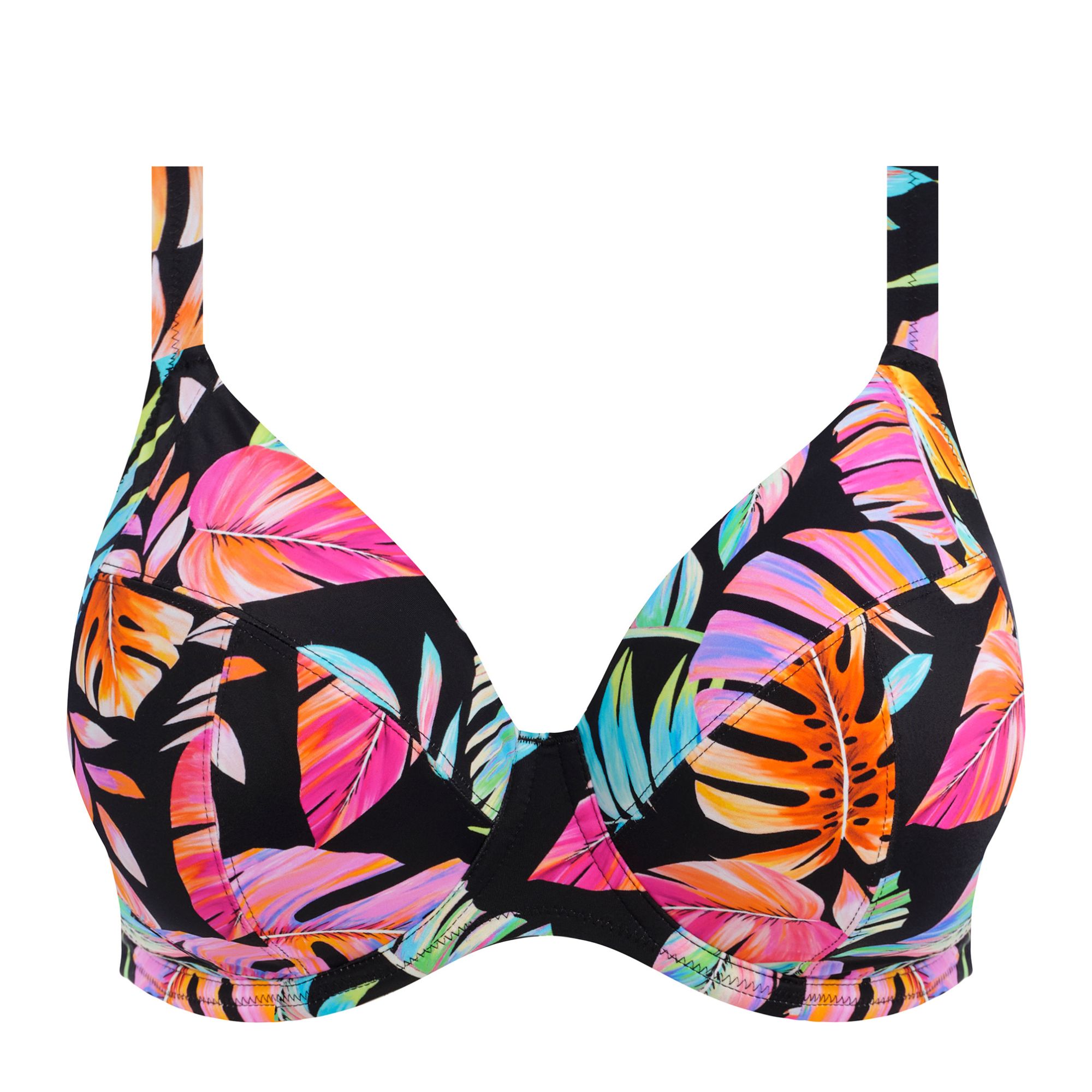 Tropical Falls Bikini Bh Plunge Black