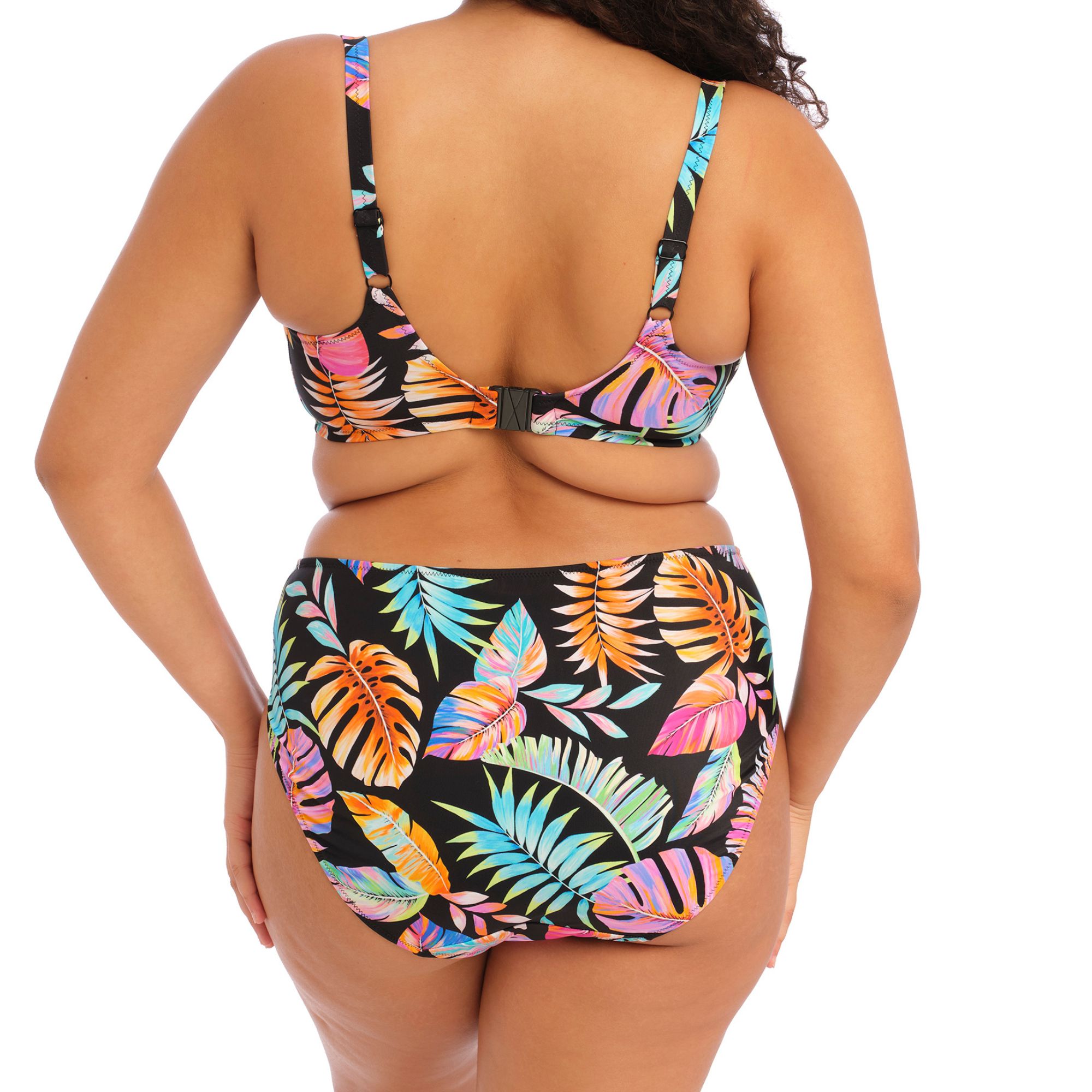 Tropical Falls Bikini Bh Plunge Black