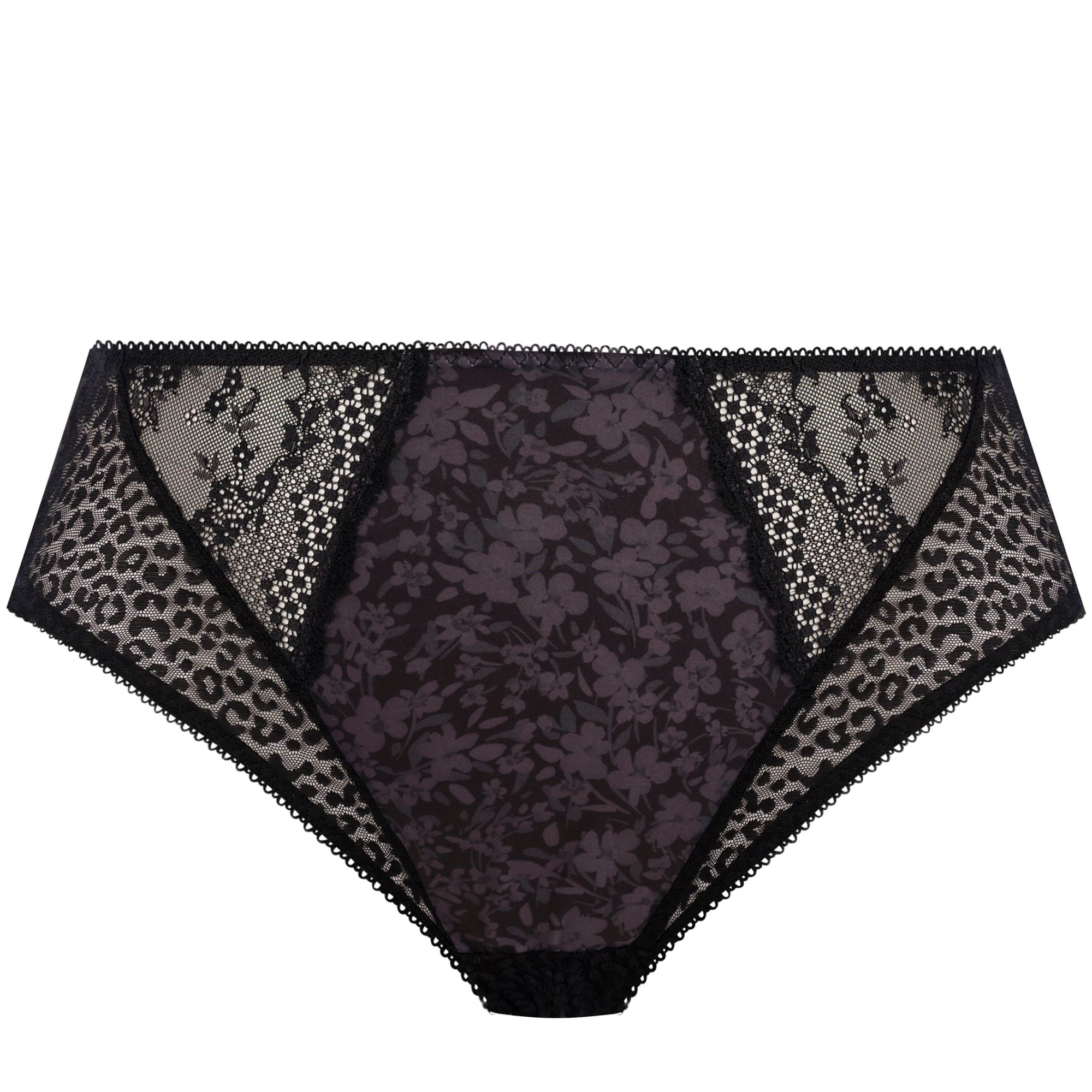 Lucie High Leg Brief  Black