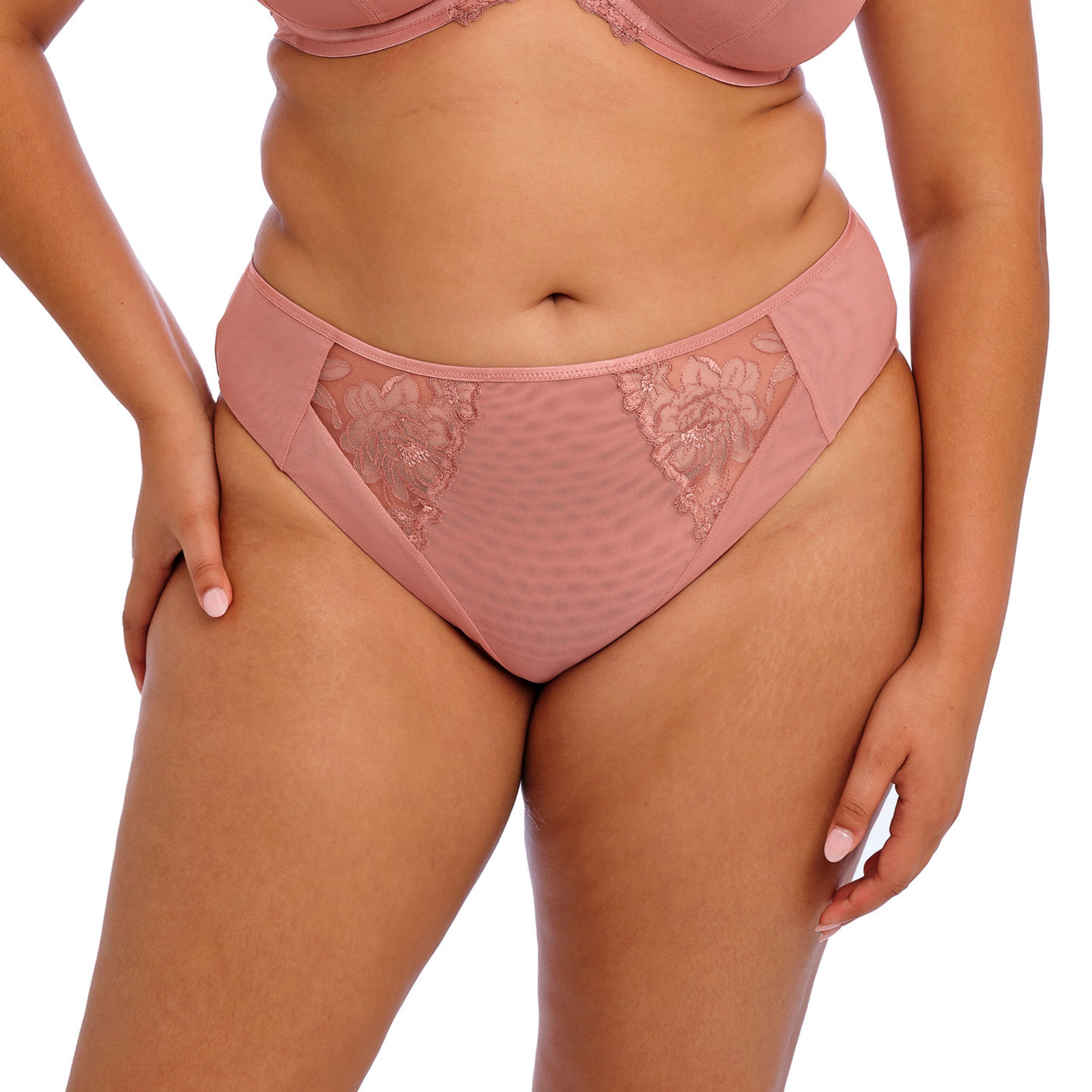 Teagan High Leg Brief Ash Rose