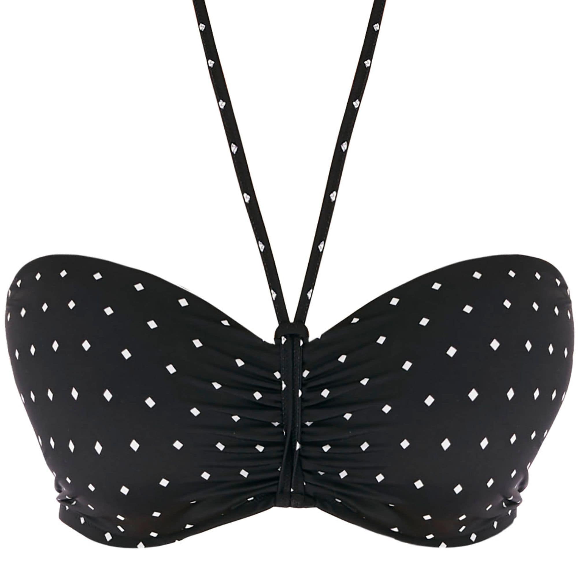 Jewel Cove Bikini top Bandeau Black