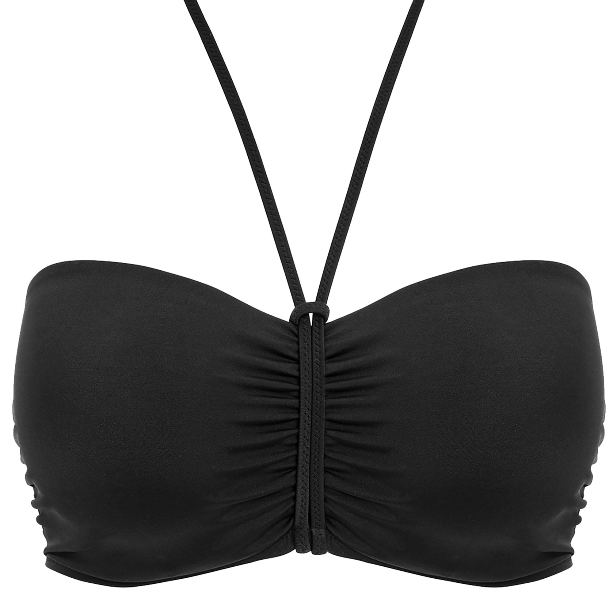 Jewel Cove Bikini top Bandeau Plain Black