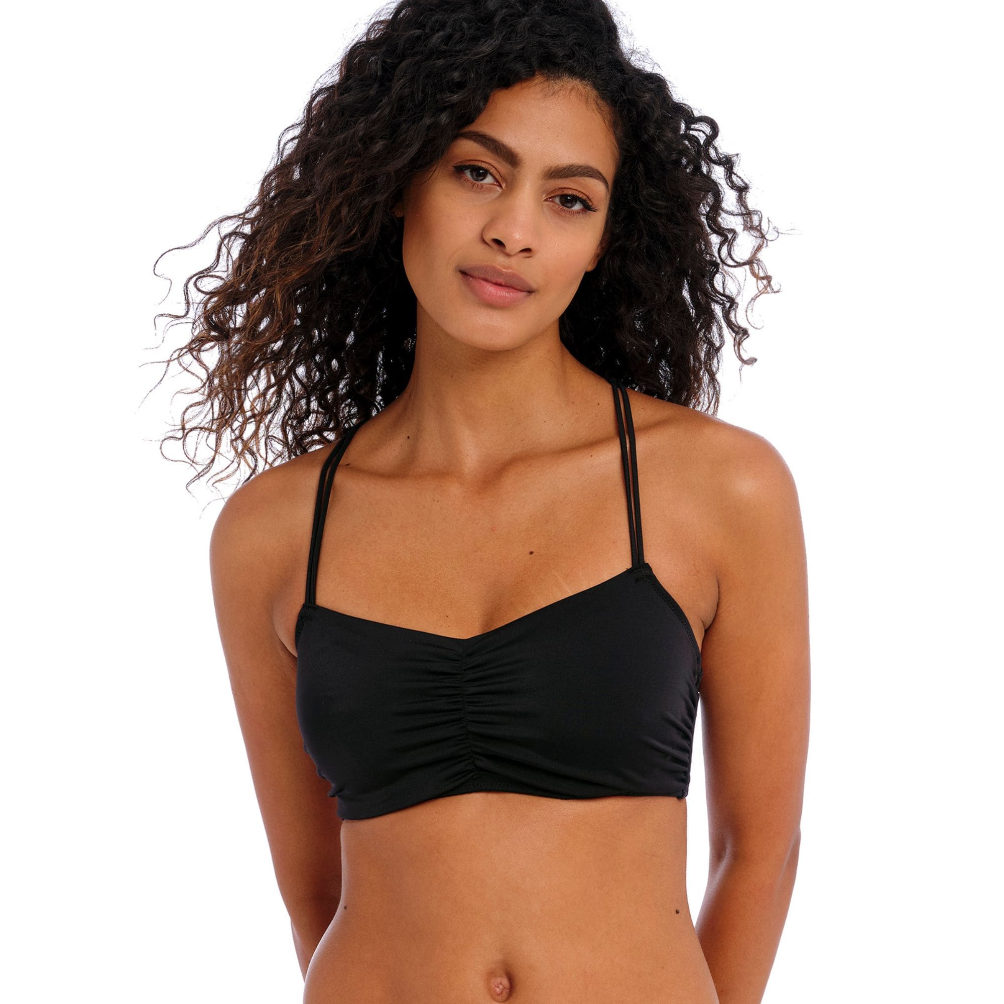 Jewel Cove Bikini top Bralette Plain Black