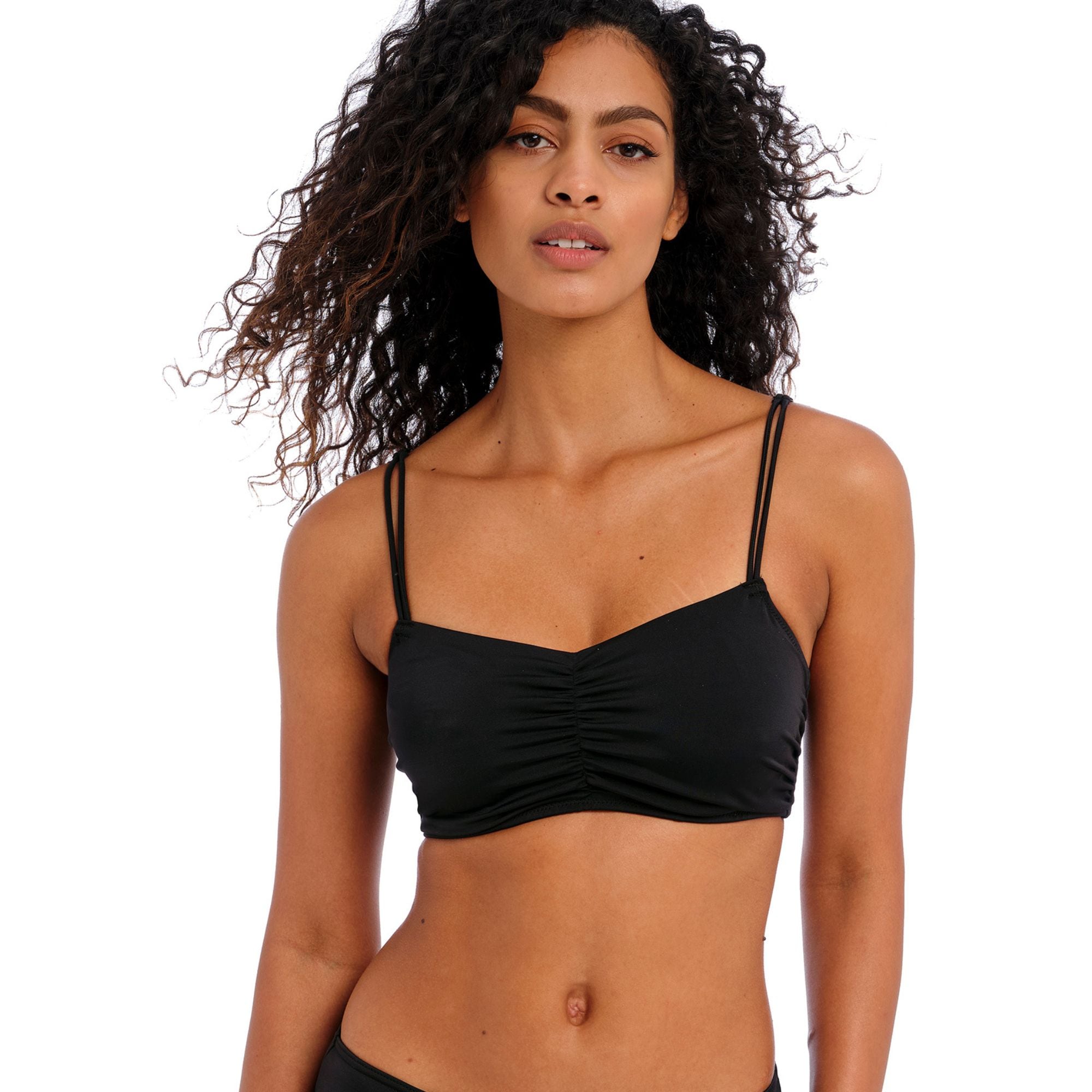 Jewel Cove Bikini top Bralette Plain Black