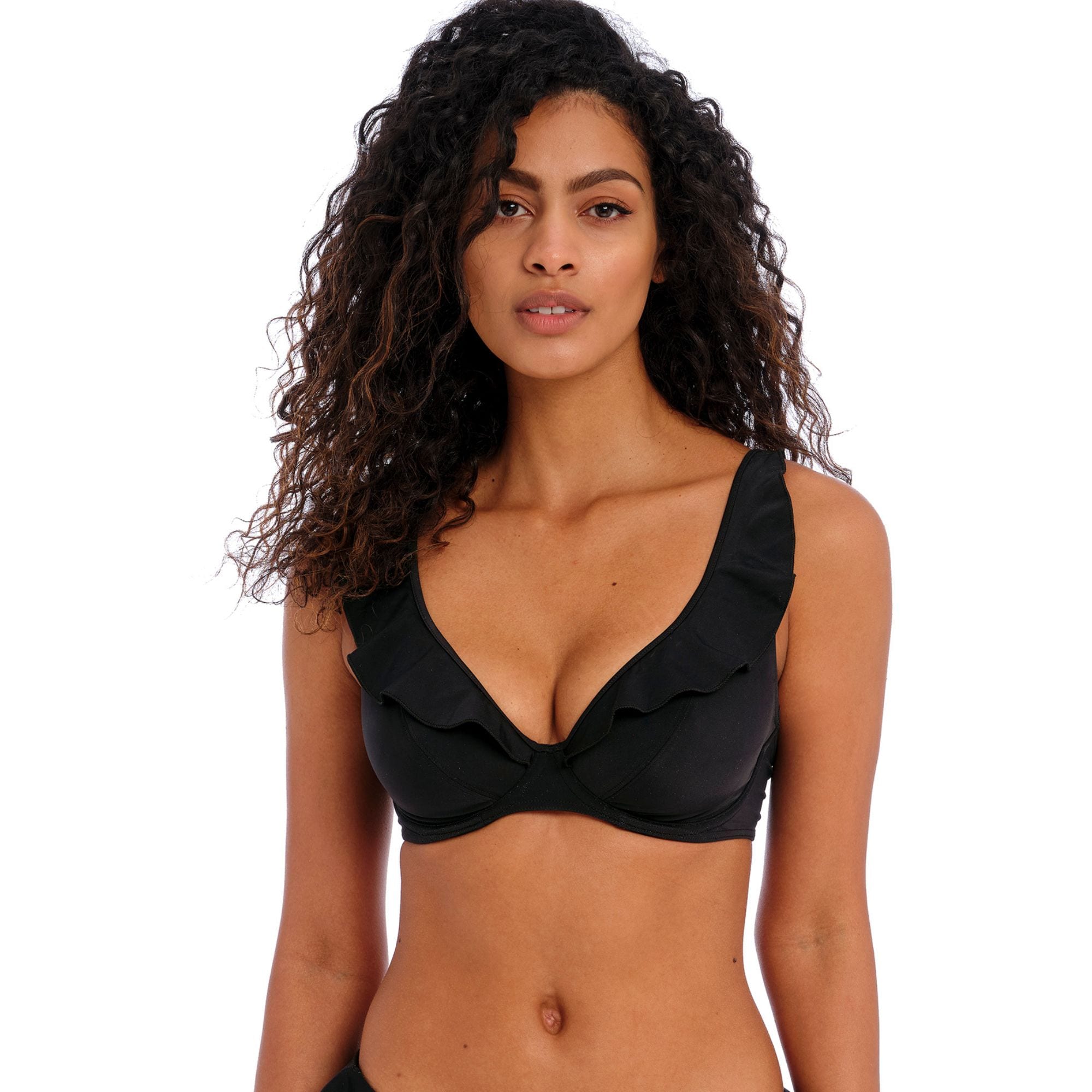 Jewel Cove bikini top Volang Plain Black