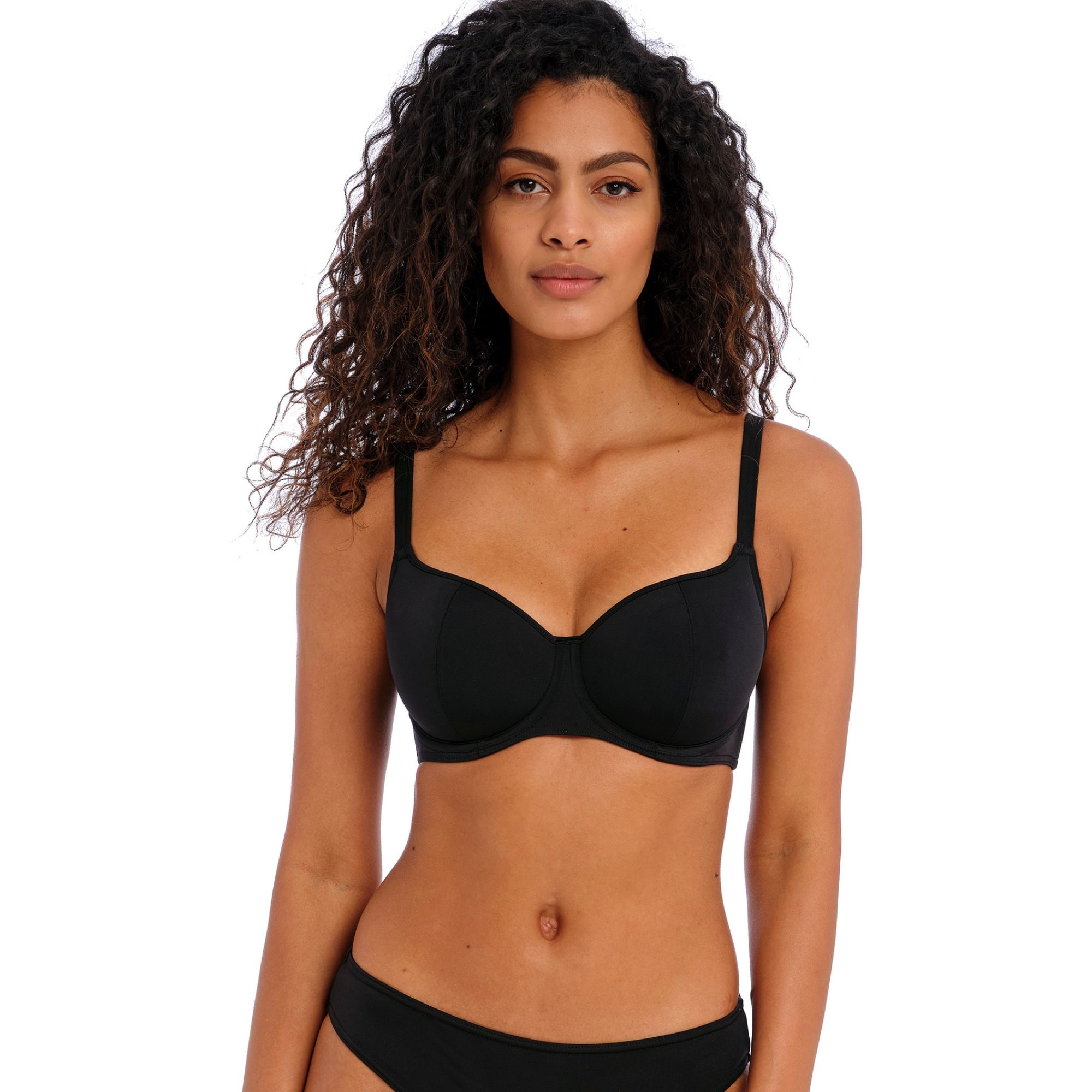 Jewel Cove Sweetheart vadderad bikinibh Plain Black