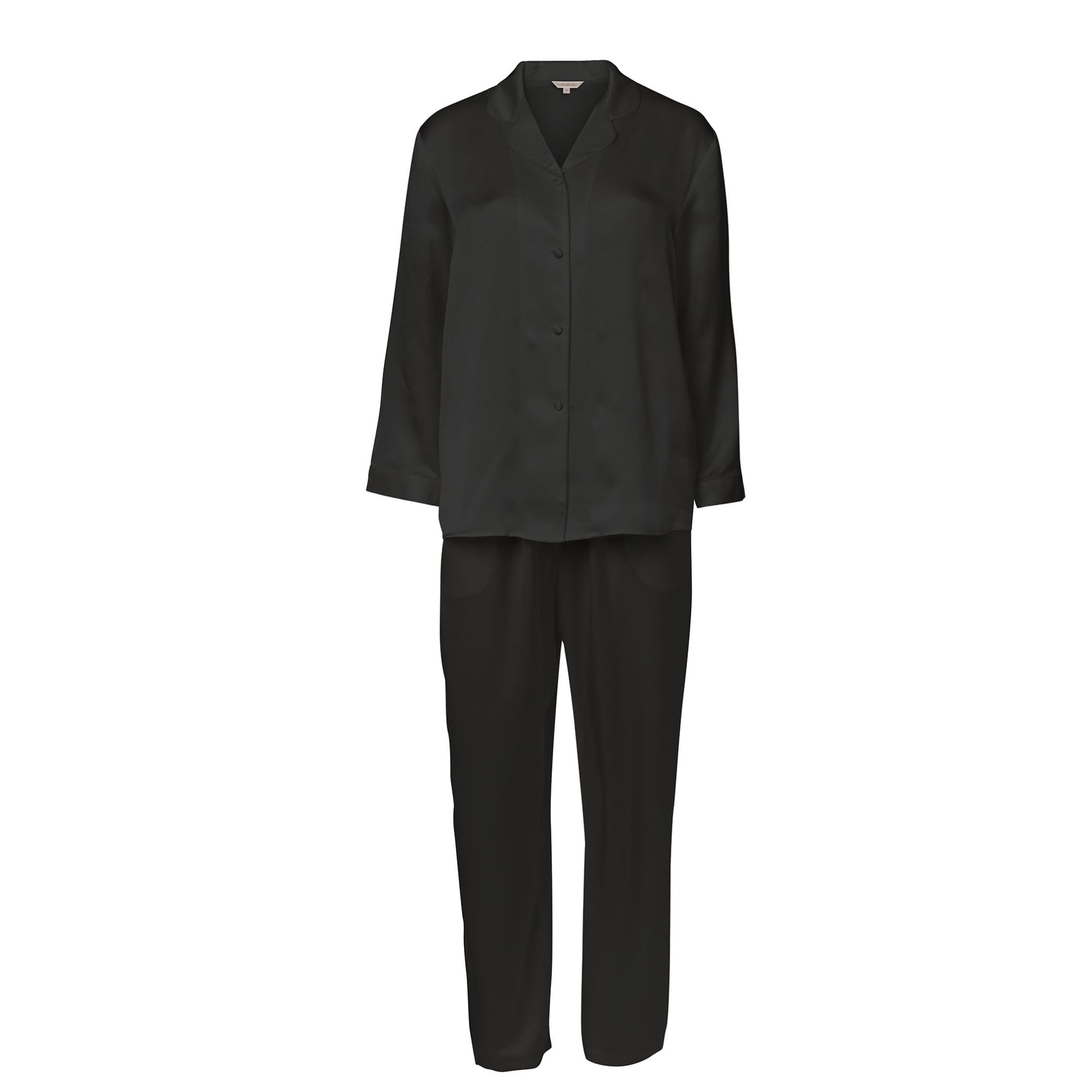 Pure Silk Classic Pyjamas Black