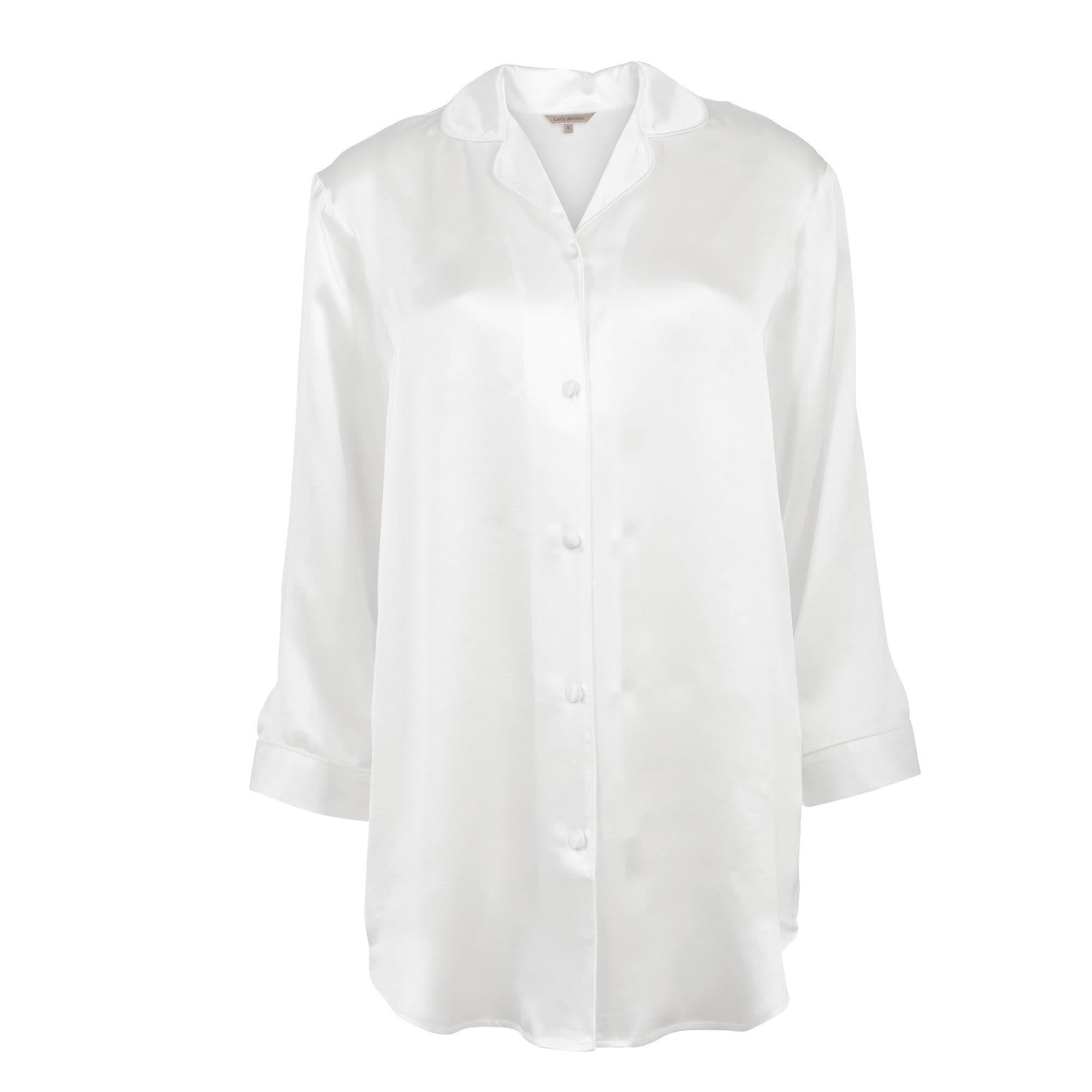 Pure Silk Nattskjorta Off-White