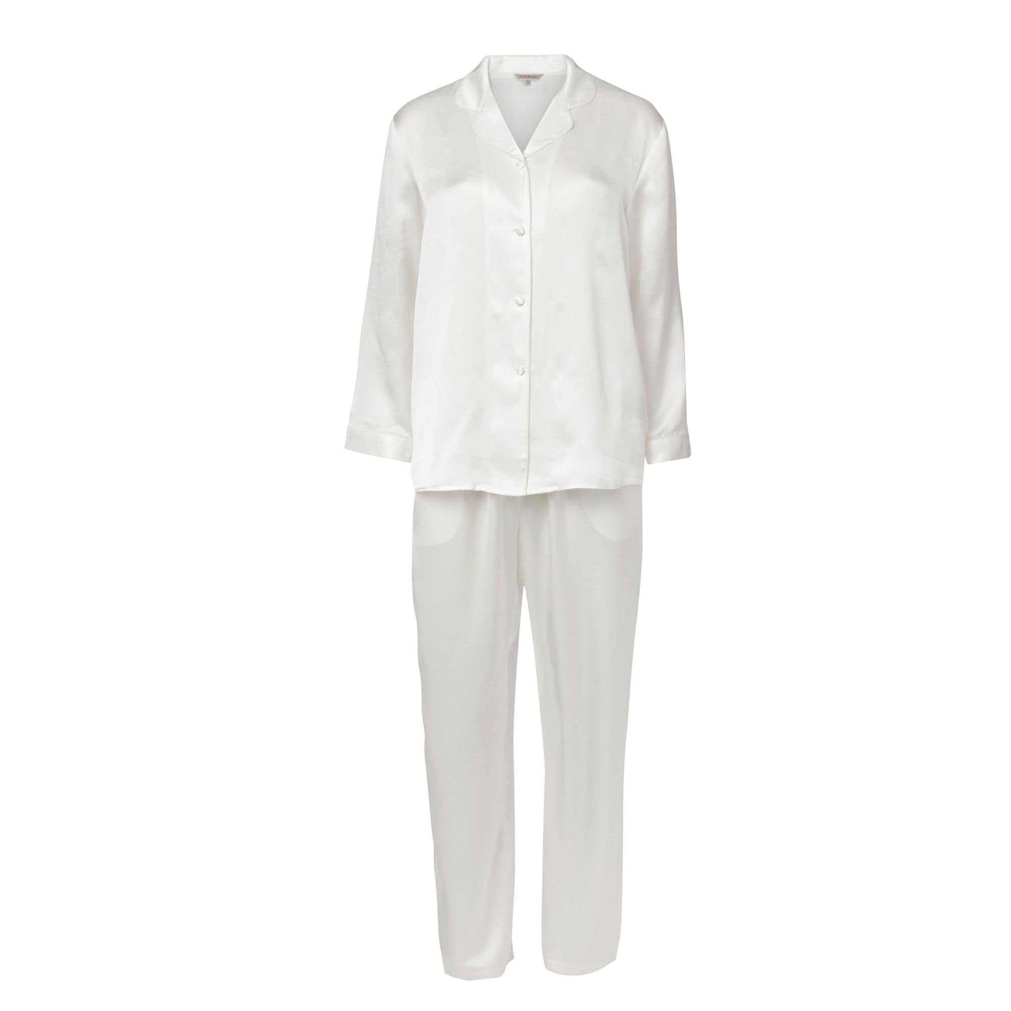 Pure Silk Classic Pyjamas Off-White