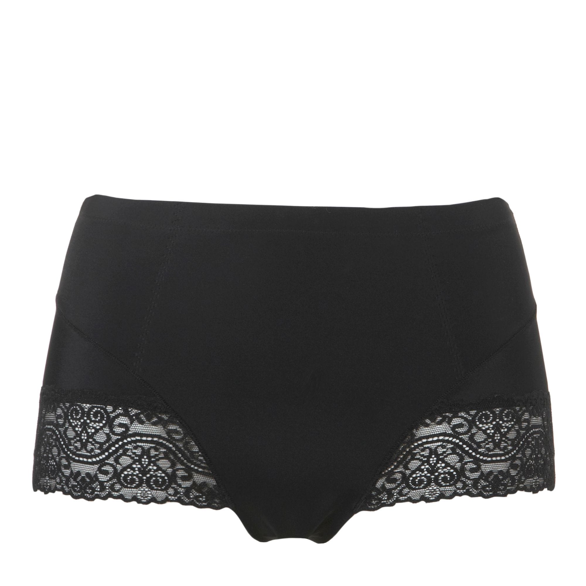 Tummy Squeezer with Lace Maxitrosa Black