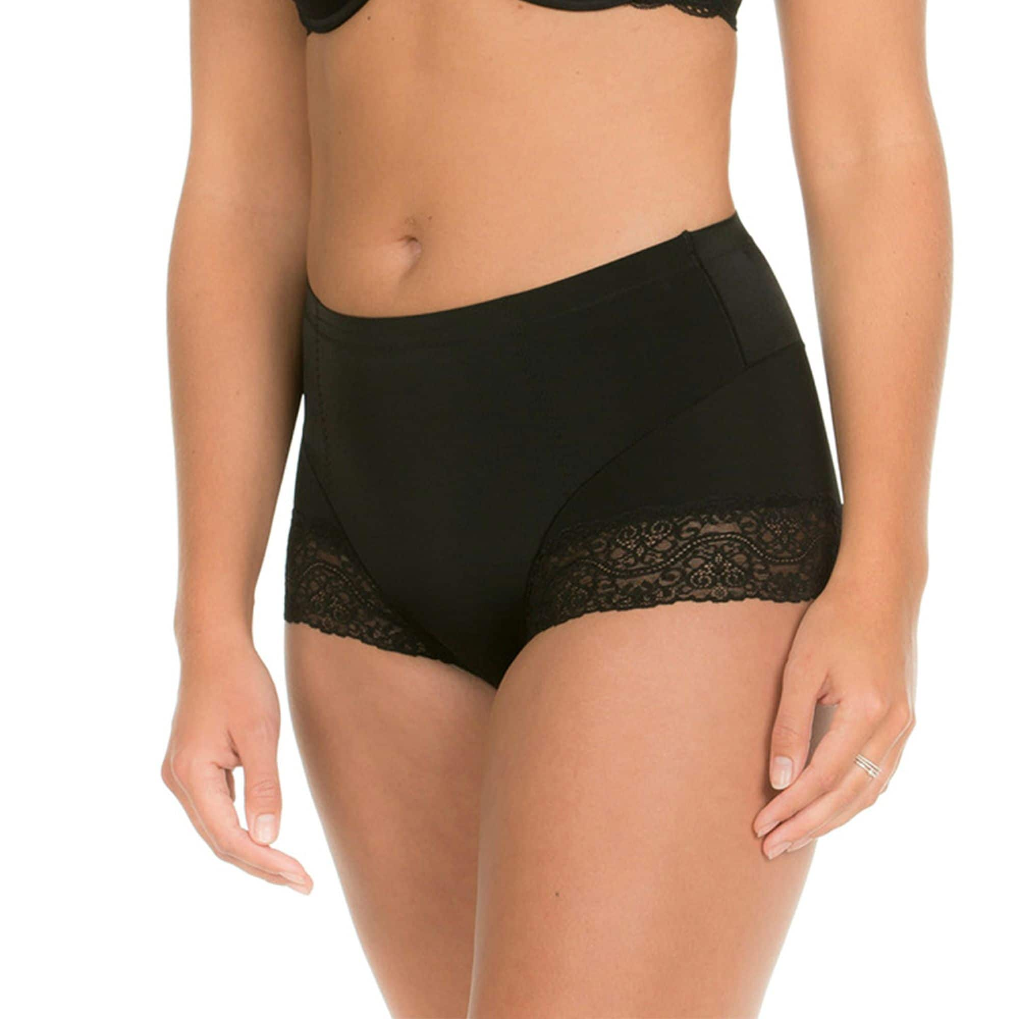 Tummy Squeezer with Lace Maxitrosa Black