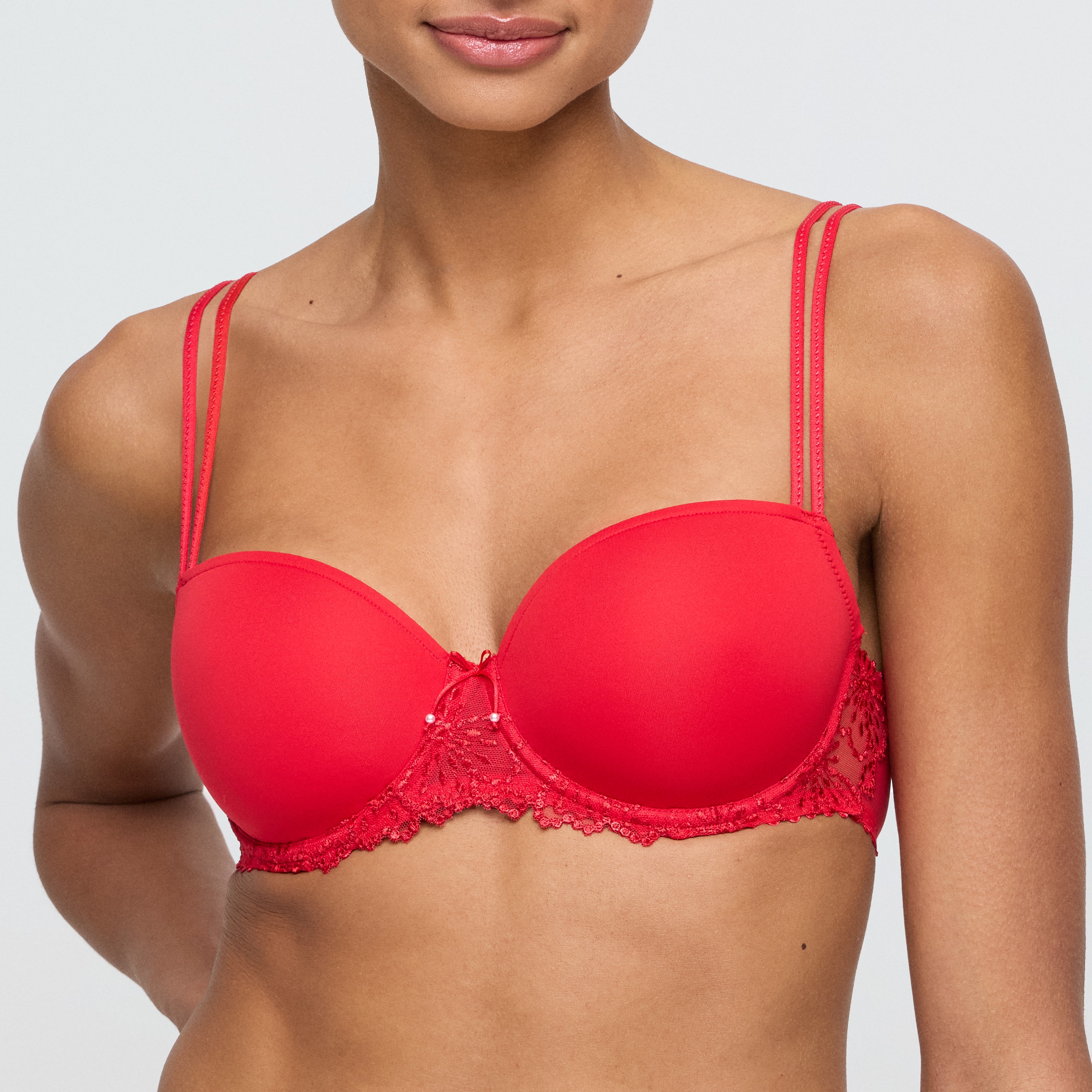 Jane Padded Bra Balcony True Red