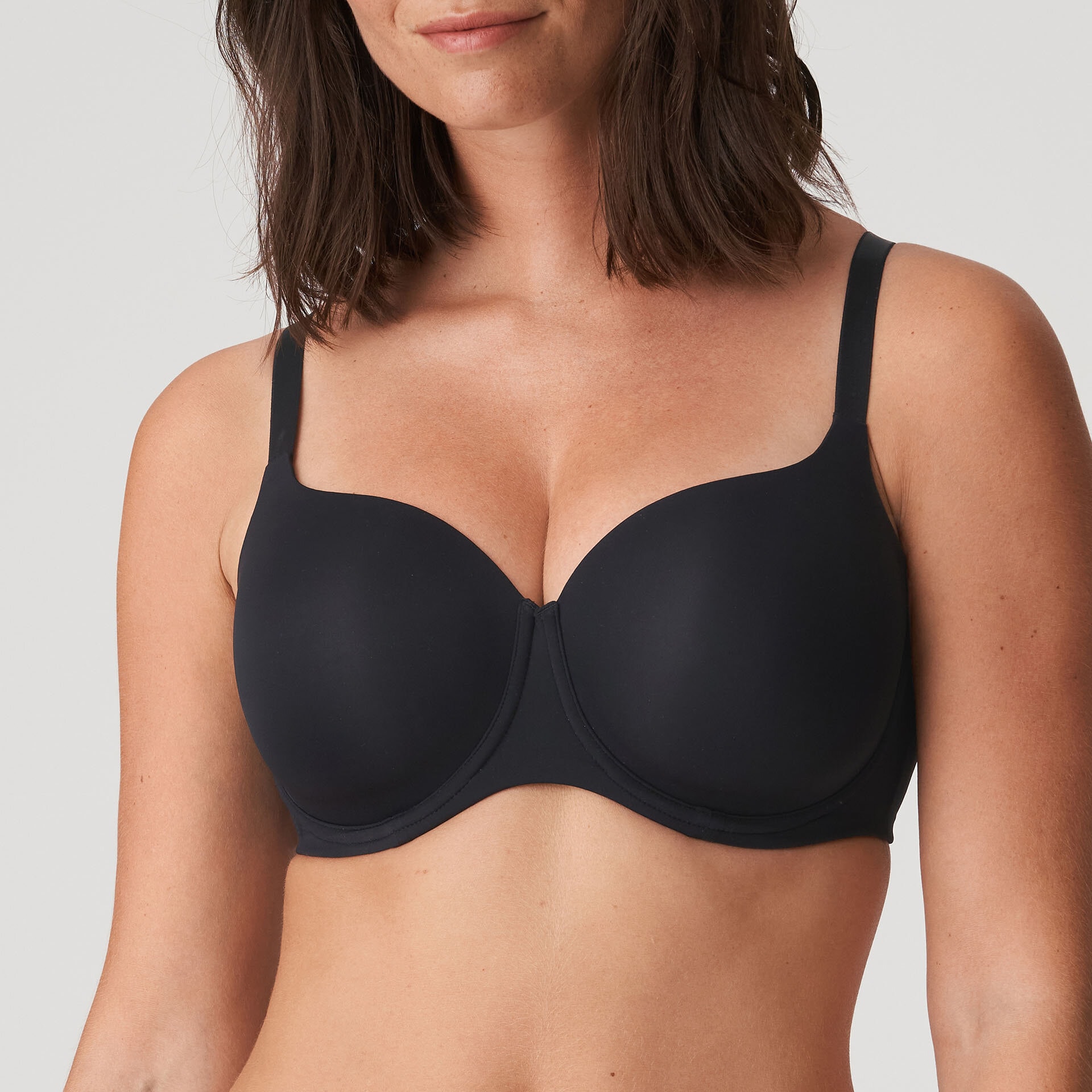 Figuras Padded Heart Shape Bra Charcoal