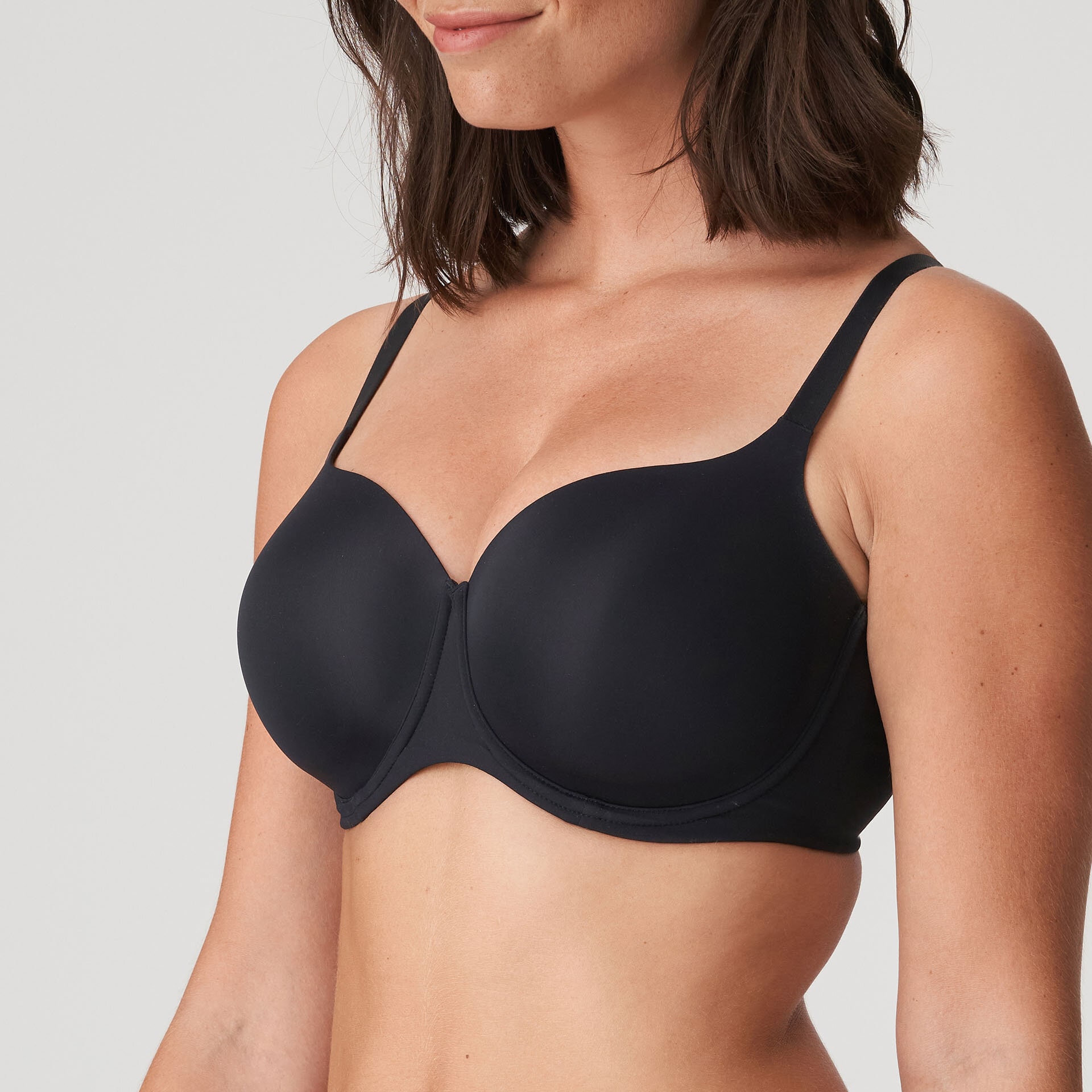 Figuras Padded Heart Shape Bra Charcoal