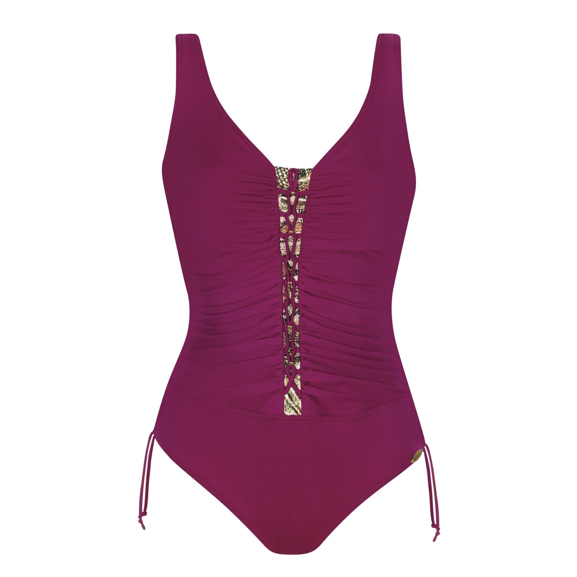 Baddräkt Klortålig Snake Dark Red