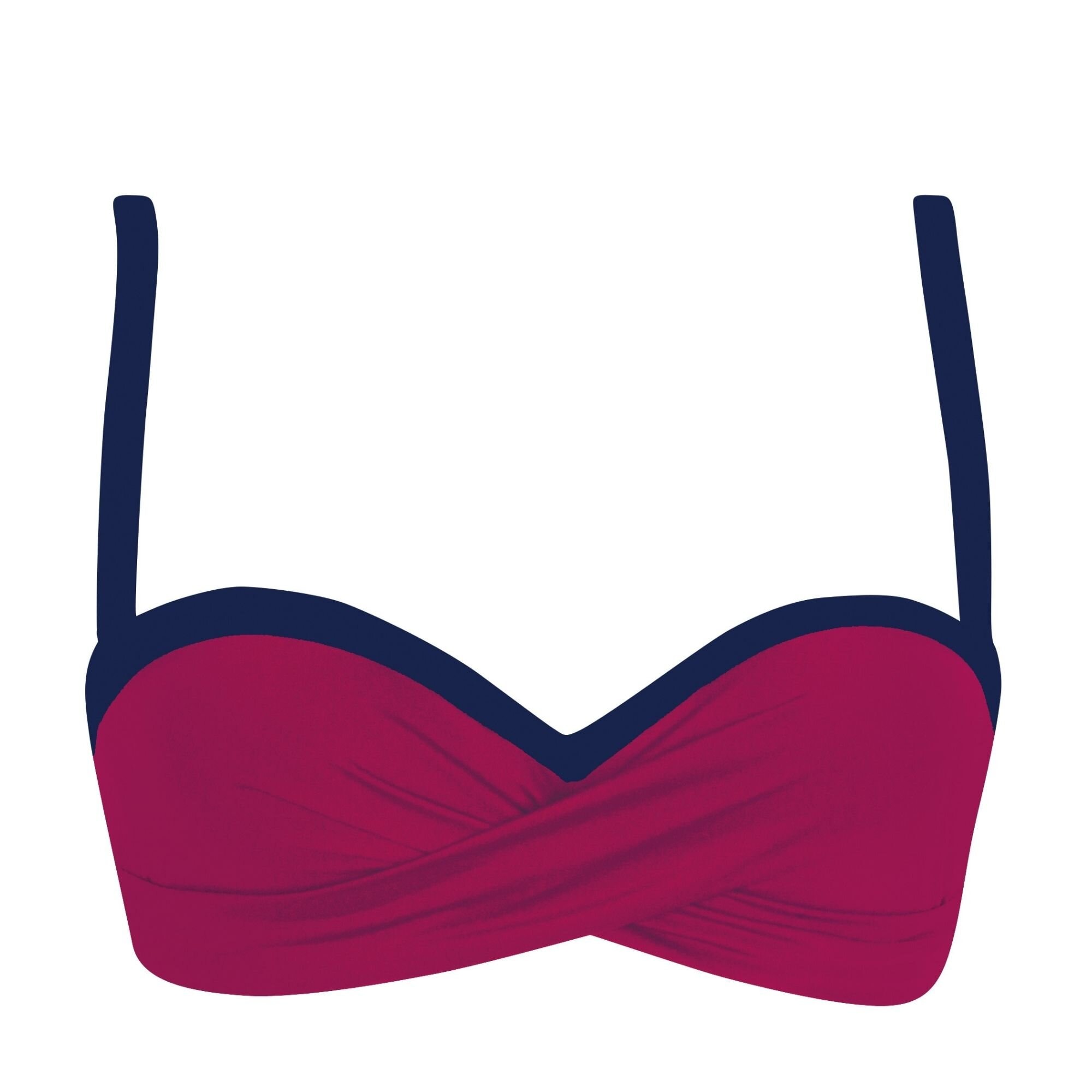 Color up your life Bikini-Bh Balconette Dark Red/Night Blue