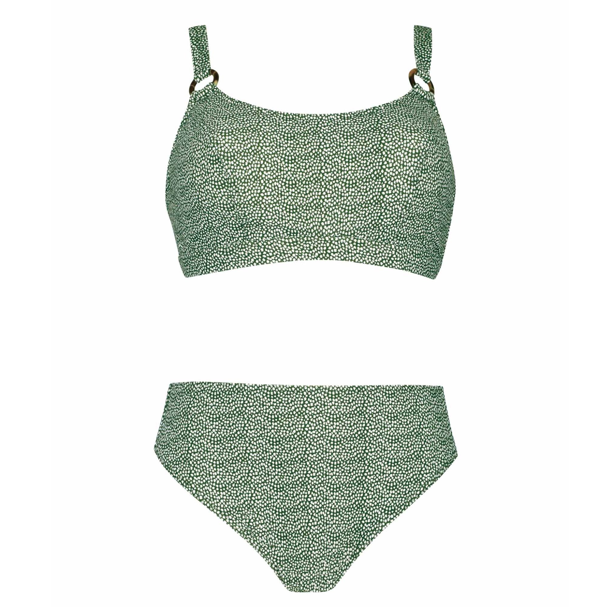 Bikini-set Protesficka Dark Green/ White