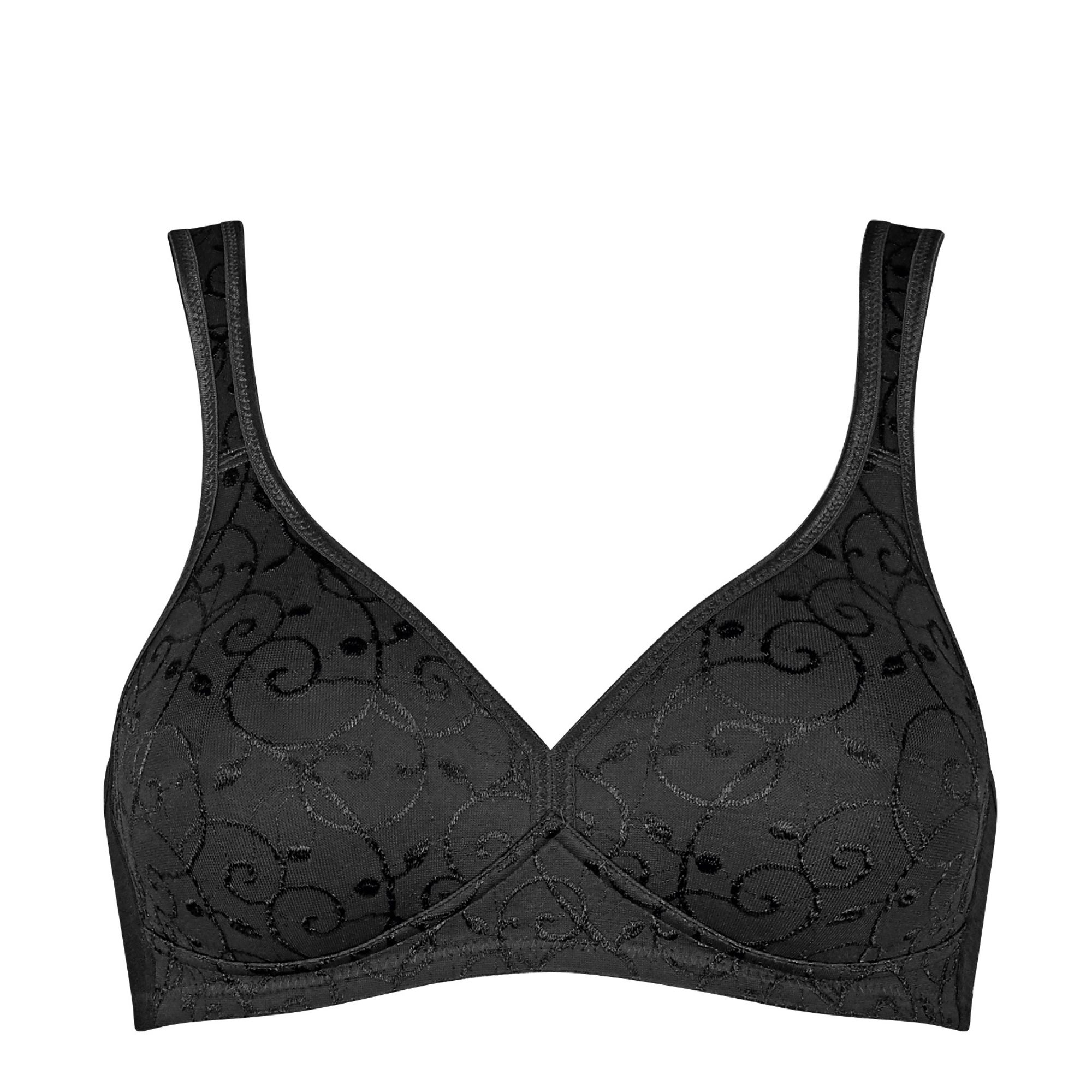 Elegant Cotton bh utan bygel svart