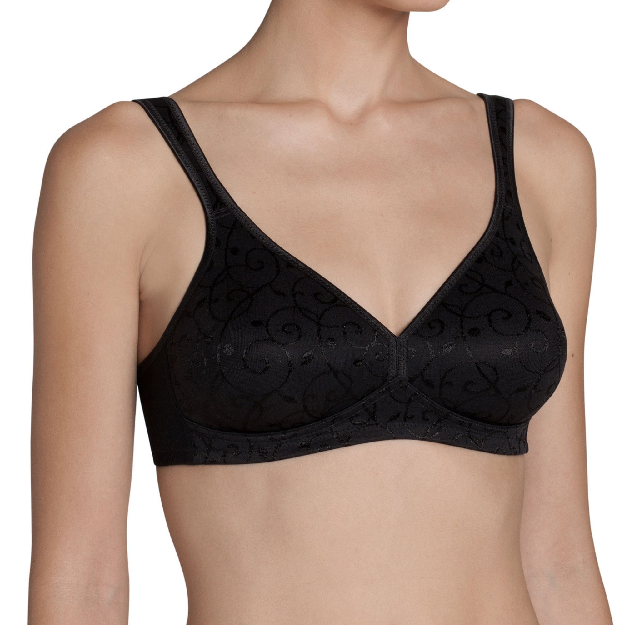 Elegant Cotton bh utan bygel svart