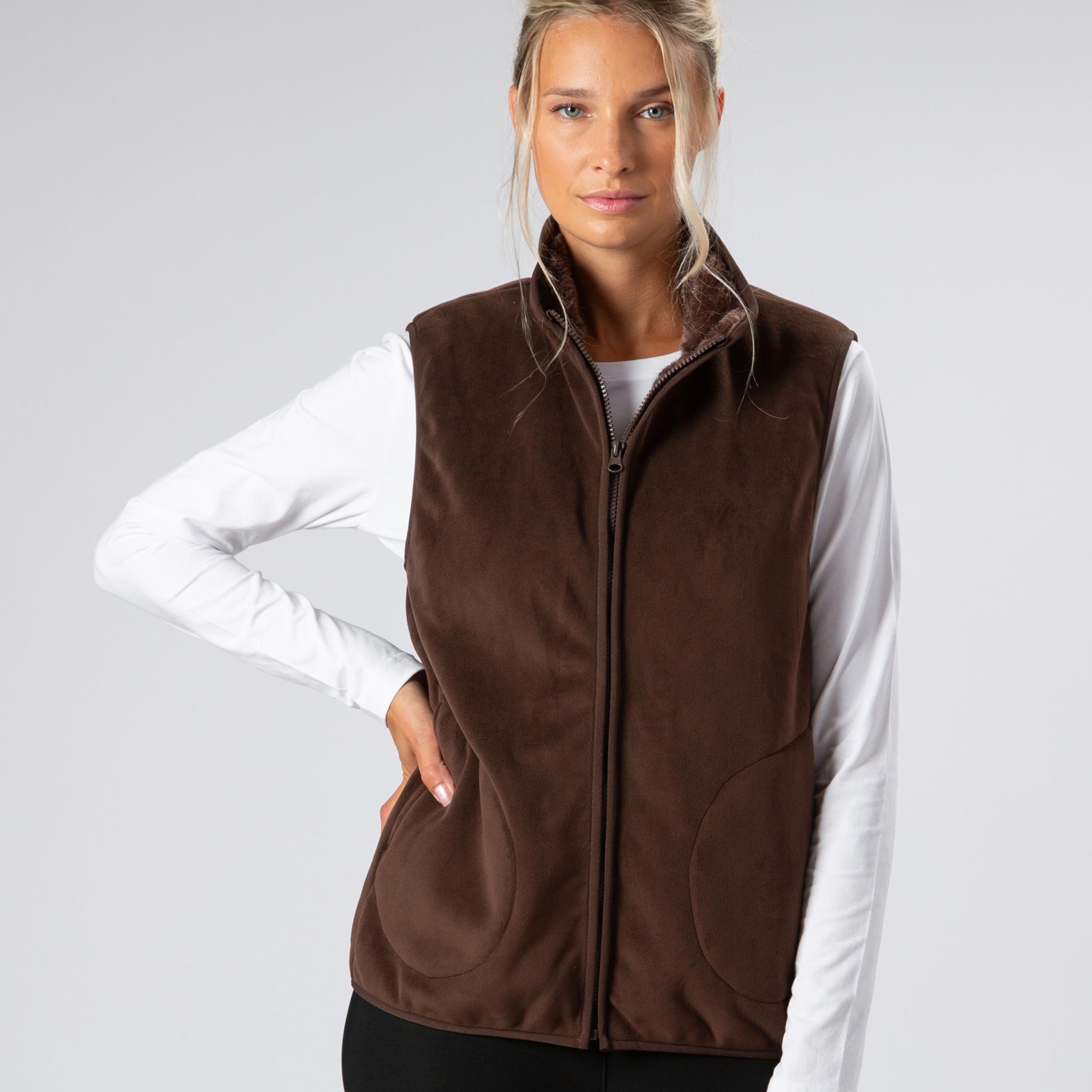 Väst Fleece Brown