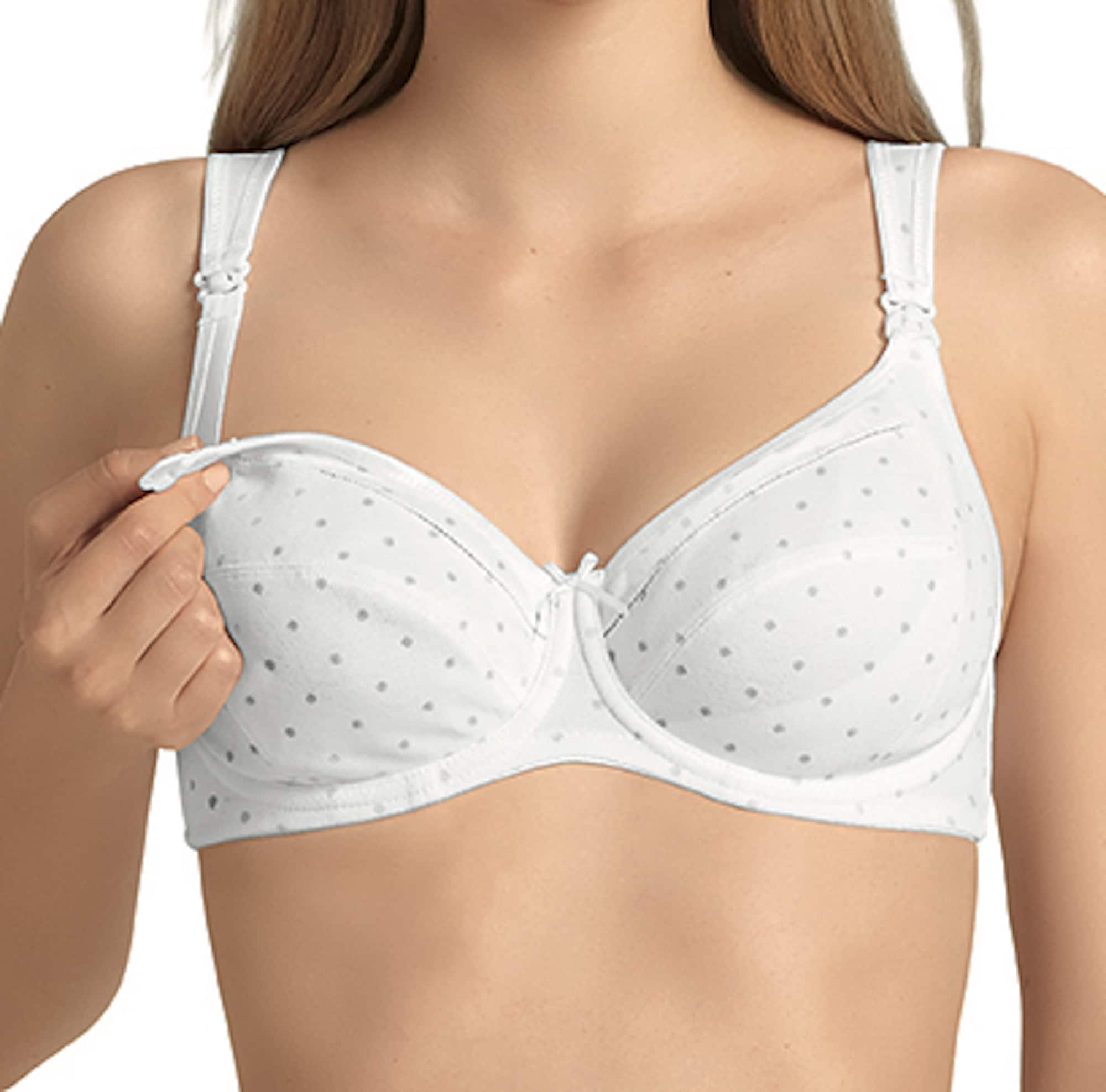 Miss Cotton Amnings-bh Med Bygel Pearl White