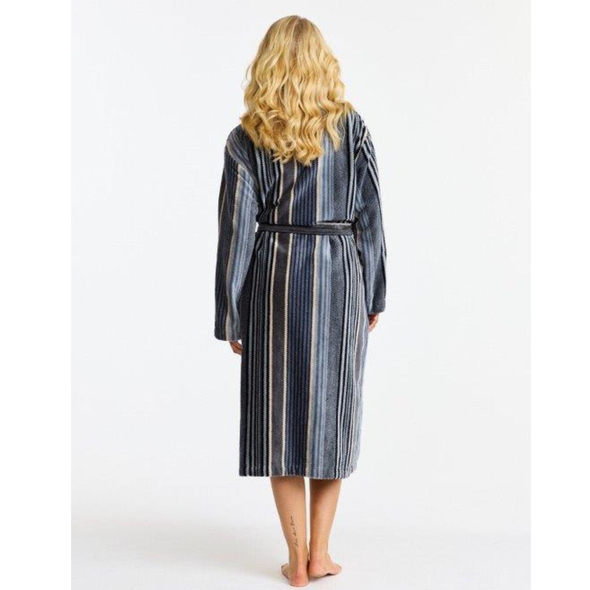 Torekov Morgonrock Unisex Grey Stripe