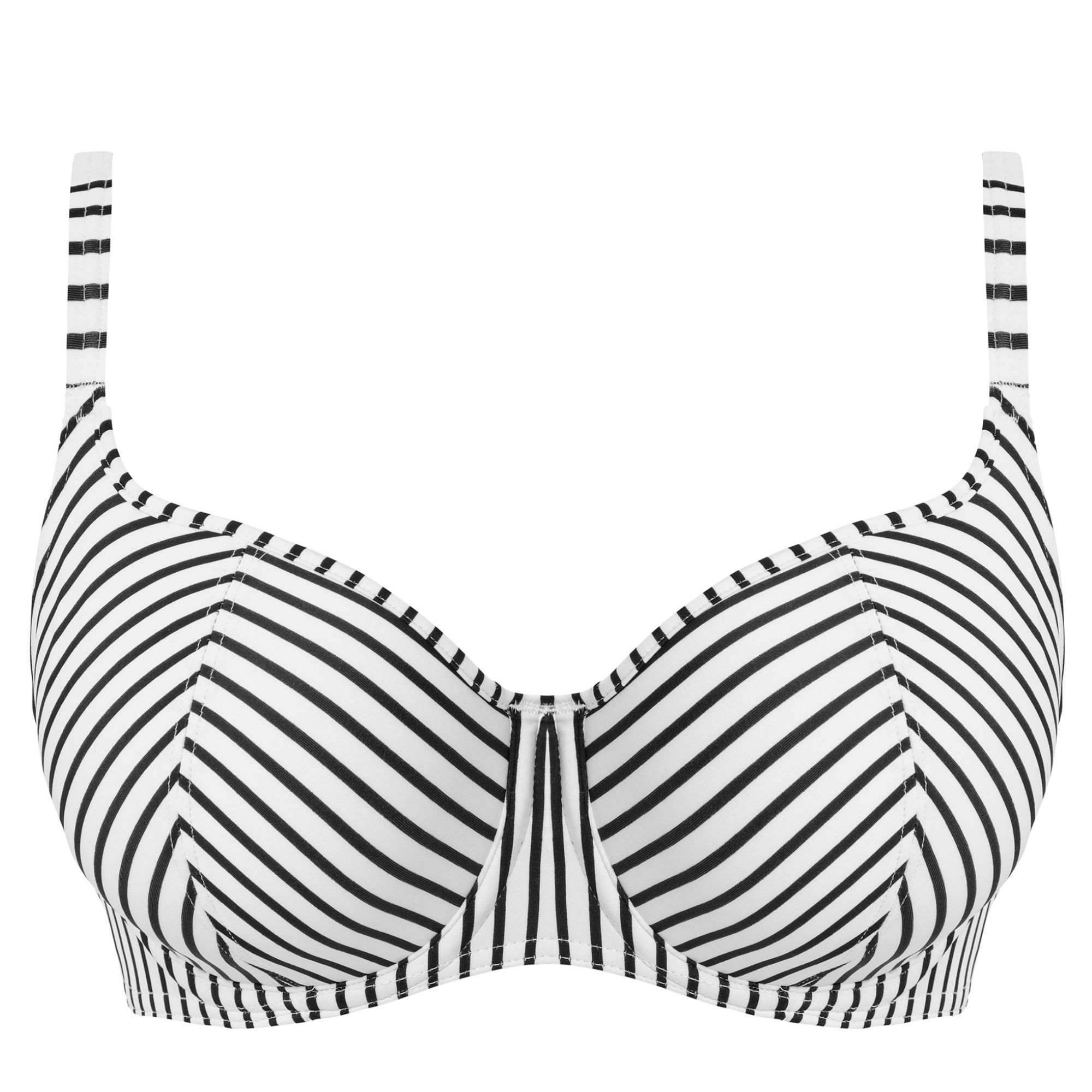 Jewel Cove Sweetheart vadderad bikinibh stripe Black