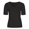 Knitted Silk Top Short Sleeve Black