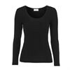 Knitted Wool/Silk Top Long Sleeves Black