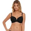 Daisy Lace Padded Half Cup Bra Noir