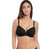 Daisy Lace Padded Half Cup Bra Noir