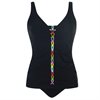 Tankini-Set Utan Bygel Black/Multicolor