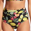 Lemoncello Bikinitrosa Maxi Svart Fruktmönster